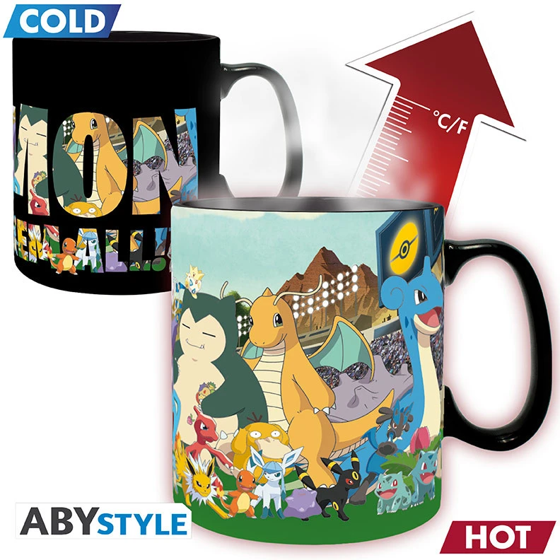 ABYstyle POKEMON Puodelis - Gotta catch em all | Reaguojantis į karštį 460 ml