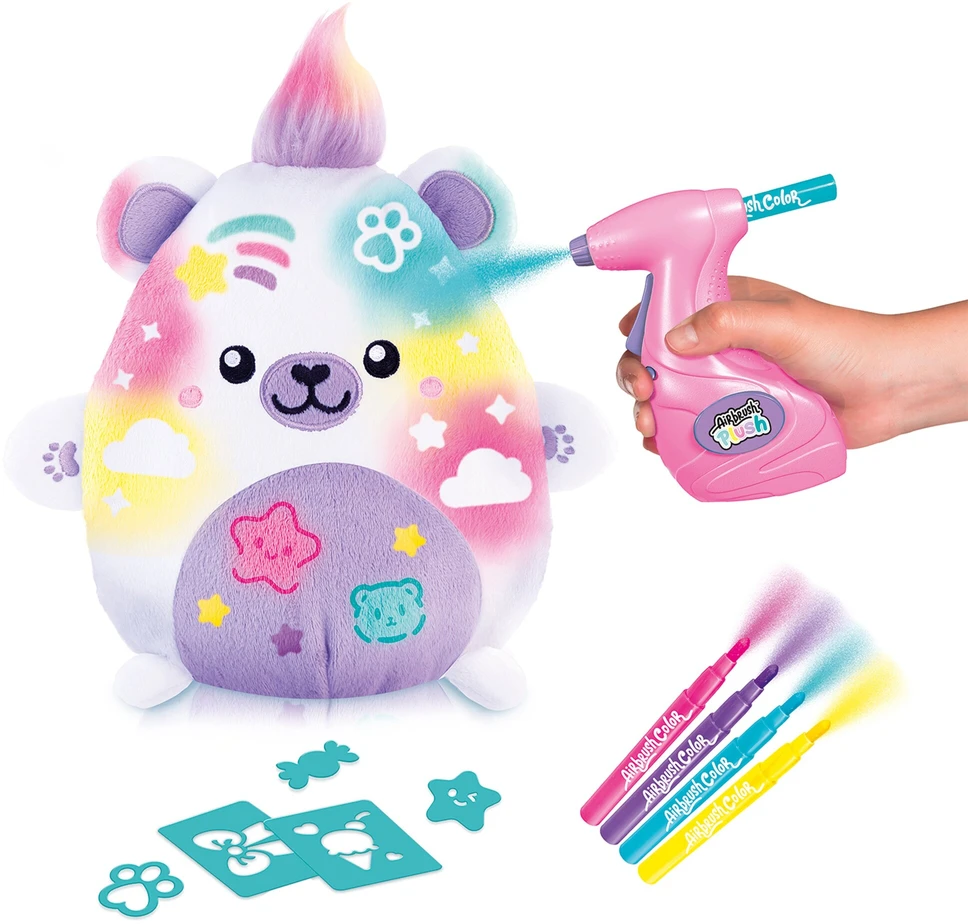 AIRBRUSH PLUSH Rinkinys su aerografu „Kawaii Bear", 25 cm
