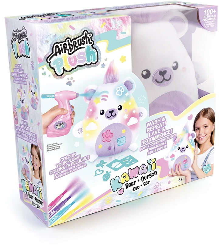 AIRBRUSH PLUSH Rinkinys su aerografu „Kawaii Bear", 25 cm