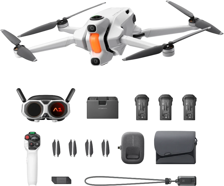 Insta360 „Antigravity“ – A1 dronas – 8K 360 – „Infinity“ paketas – pirmasis pasaulyje 360 ​​laipsnių dronas