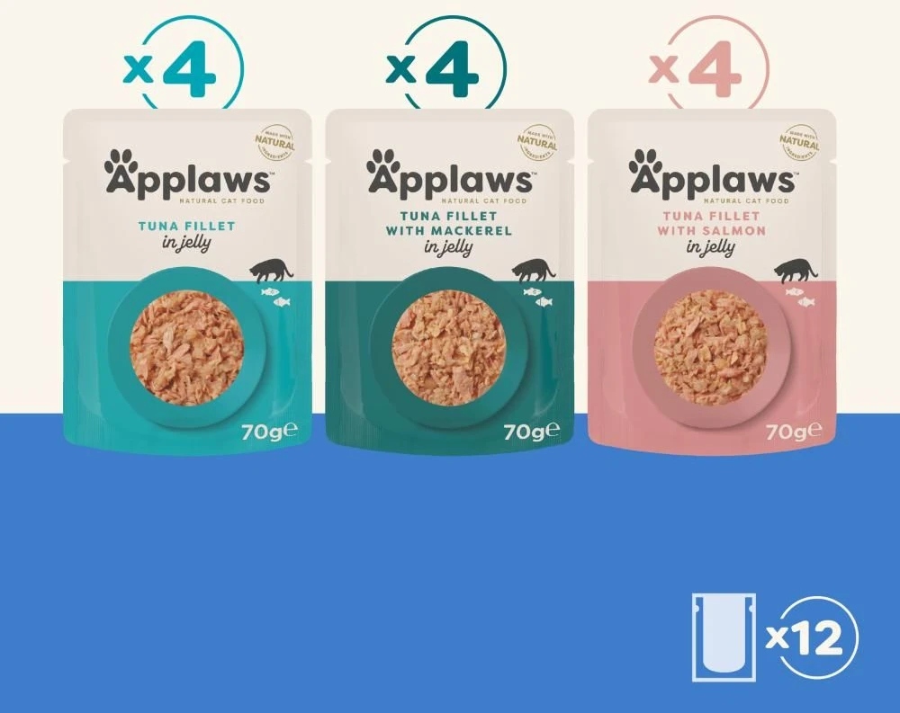 „Applaws“ – žuvų drebučių rinkinys, 12 vnt. x 70 g