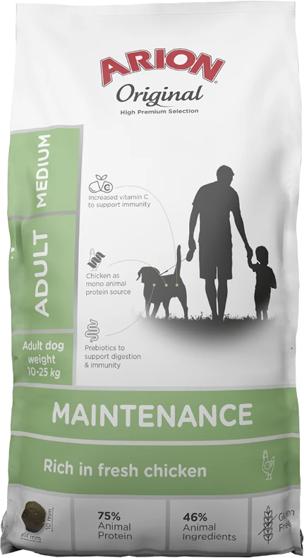 ARION Original Medium Maintenance vištiena – sausas Maistas šunims – 12kg