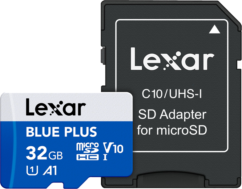 Atminties kortelė Karta Lexar Mėlyna Plus Micro SDHC 32 GB Class 10 UHS-I/U1 A1 V10 (LMSBLPL032G-BNANG)