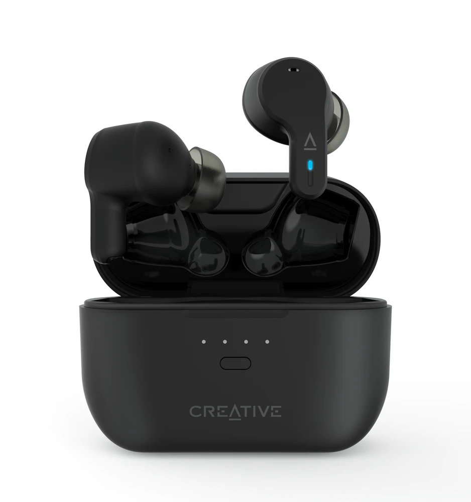 Creative ausinės belaidės Zen Air Pro juodos spalvos Bluetooth LE Audio ANC