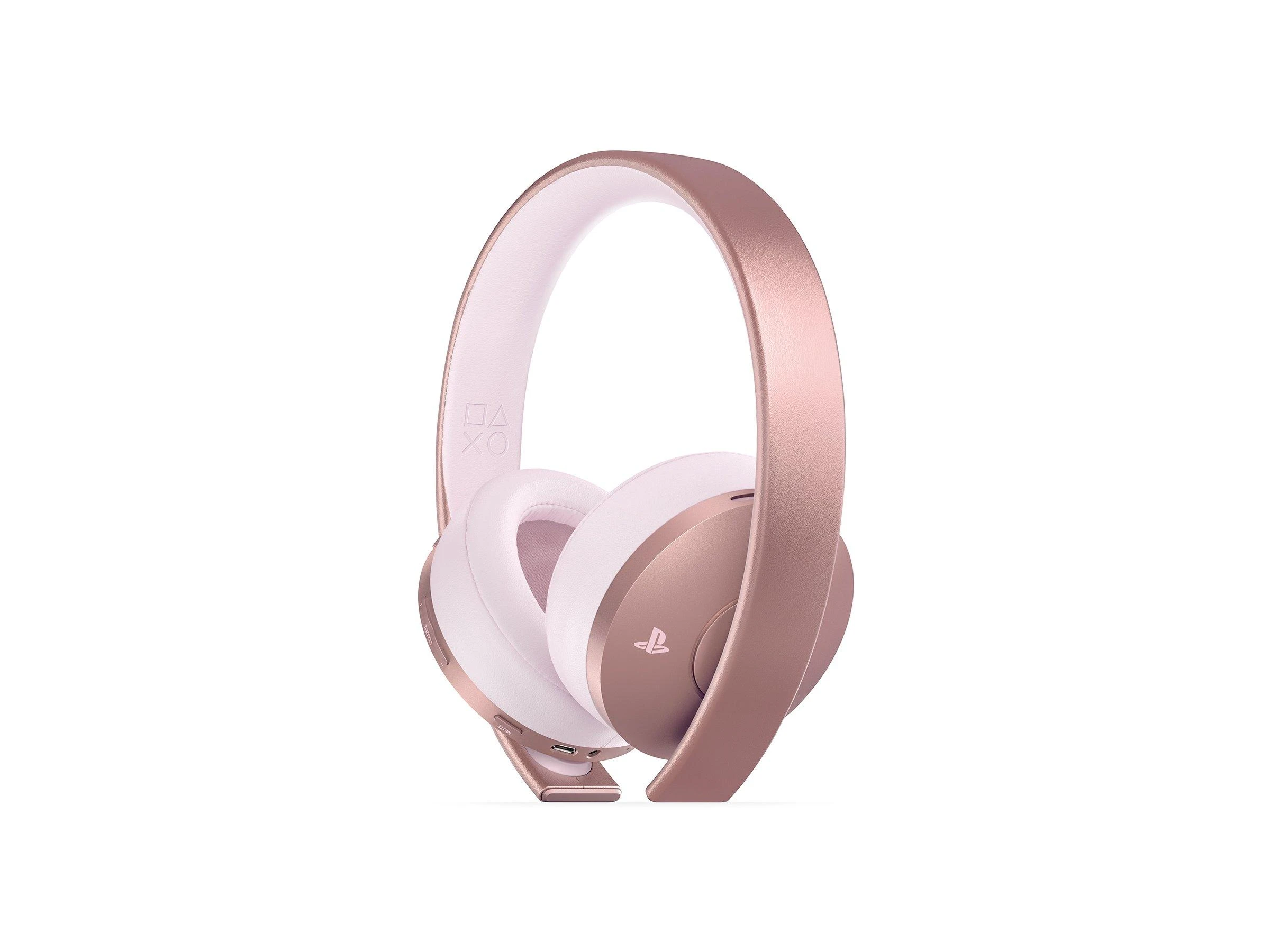 Belaidės ausinės Sony PlayStation Gold Wireless Headset Rose Gold Edition