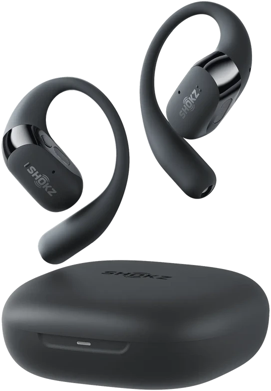 Shokz OpenFit 2+ ausinės su kaulų laidumo technologija ir „Dolby Audio“, juodos