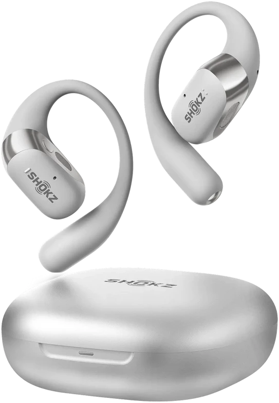 Shokz OpenFit 2+ ausinės su kaulų laidumo technologija ir „Dolby Audio“, pilkos