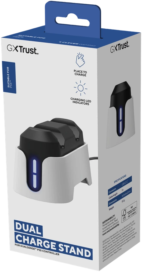 Trust GXT 228 Dviguba įkrovimo stotelė PS5 pulteliams