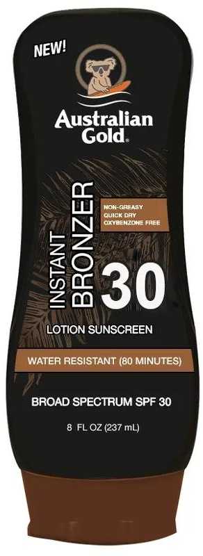 „Australian Gold“ momentinio bronzanto losjonas su apsauga nuo saulės SPF30, 237 ml