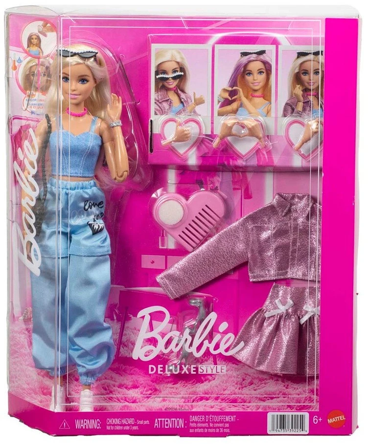 Lėlė Mattel Barbie Deluxe Style su drabužiais ir aksesuarais