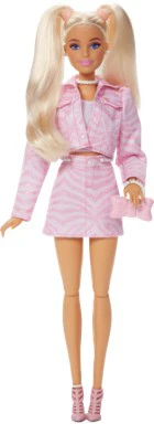 Lėlė Mattel BARBIE DELUXE FASHIONISTAS su rožiniais džinsiniais drabužiais