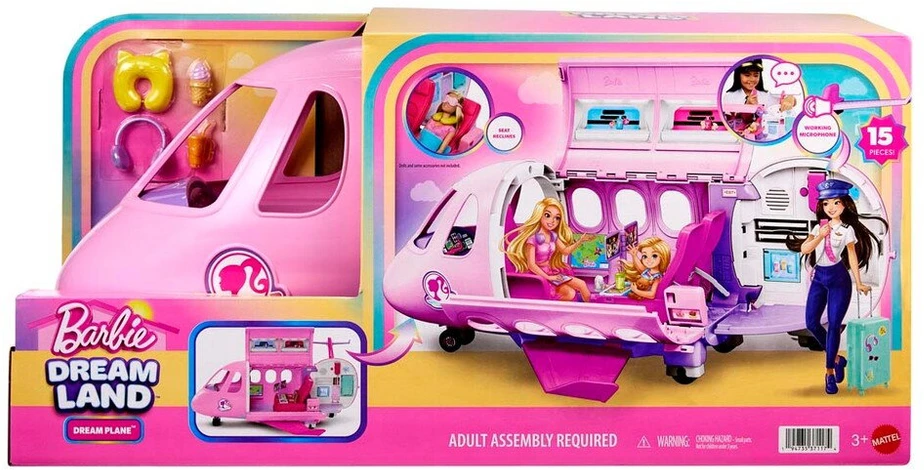 Mattel Samolot Barbie Dream Land Dream Plane dla lalek Barbie su garsais