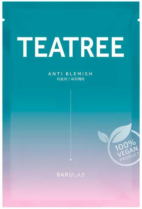 Barulab TeaTree Anti Blemish Face Mask lakštinė veido kaukė nuo spuogų, 23 g