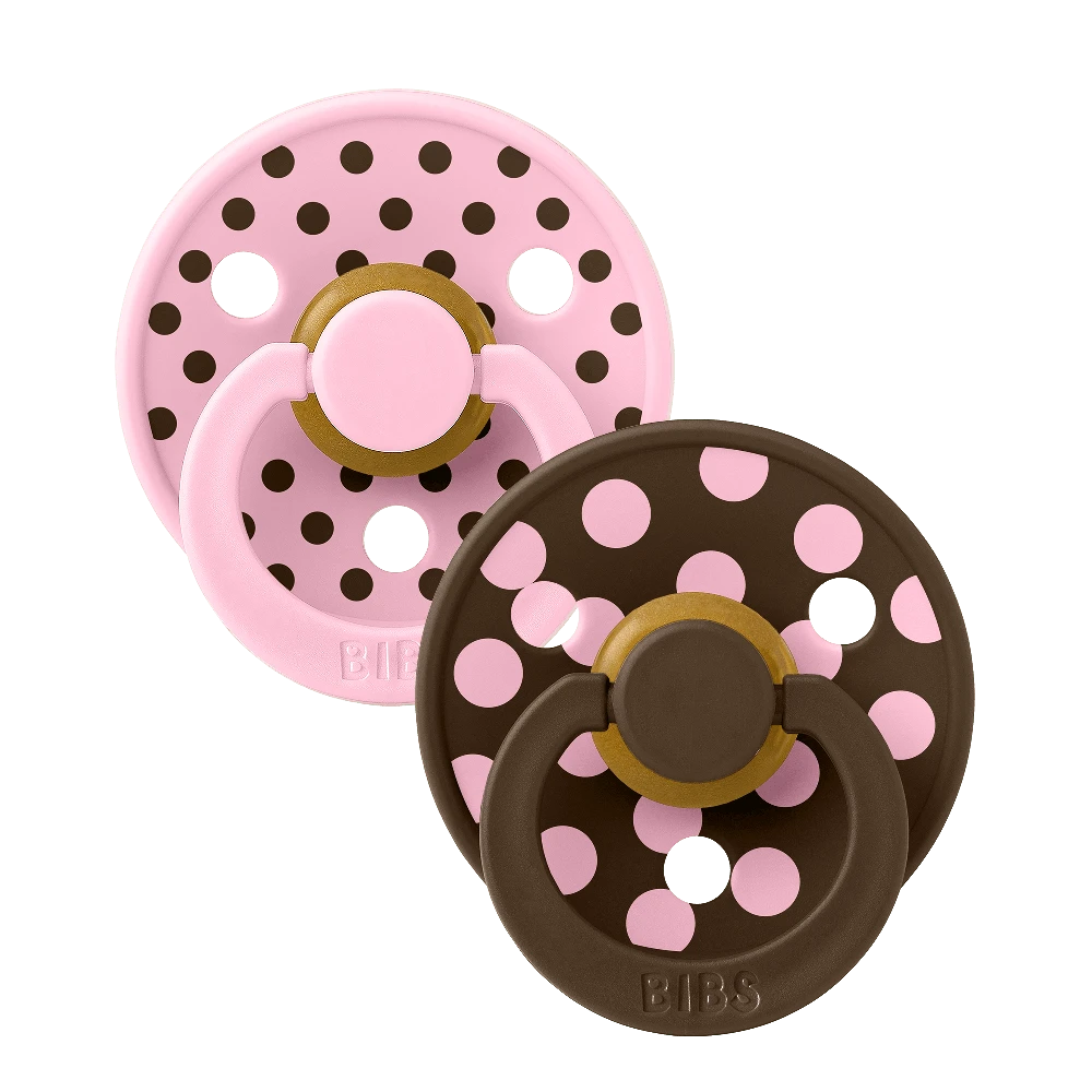 BIBS Studio Collection Polka Dots čiulptukų rinkinys 1 dydis (0 - 6 mėn.) Baby Rožinė / Mocha