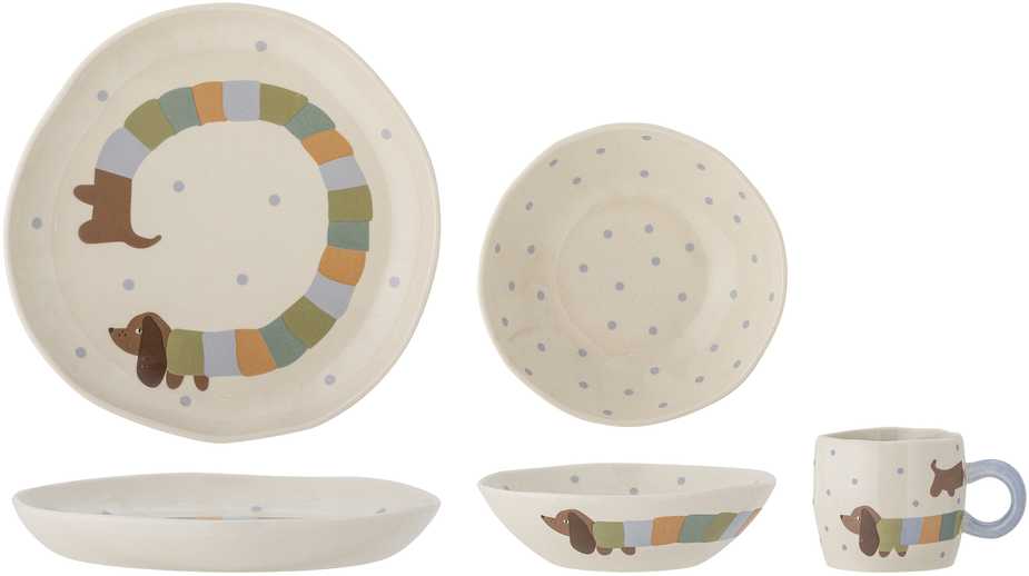 Bloomingville Bloomingville MINI - Charlie Tableware Set - Mėlyna - Stoneware 5711173338313 (5711173338313)