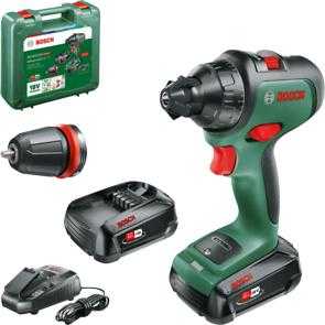Bosch AdvancedDrill 18 su 2x 2,5Ah akumuliatoriais, įkrovikliu, dėklu