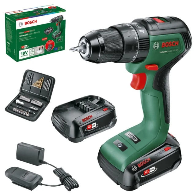 Perforatorius Bosch UniversalImpact 18V-60 Akumulatorowa smūginis suktuvas - gręžtuvas