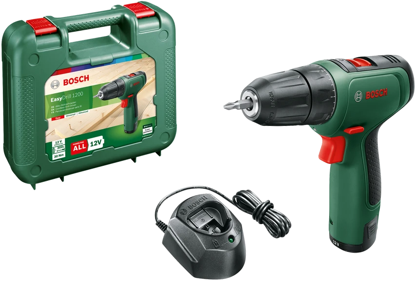 Bosch EasyDrill 1200 (1x1,5 akumuliatorius) Akumuliatorinis dviejų greičių gręžtuvas - suktuvas