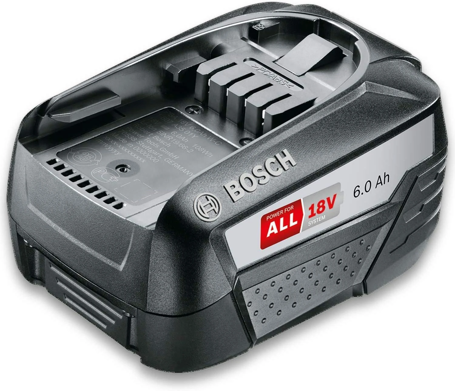 Bosch PBA 18V 6.0Ah akumuliatorius su techniniu ženklinimu