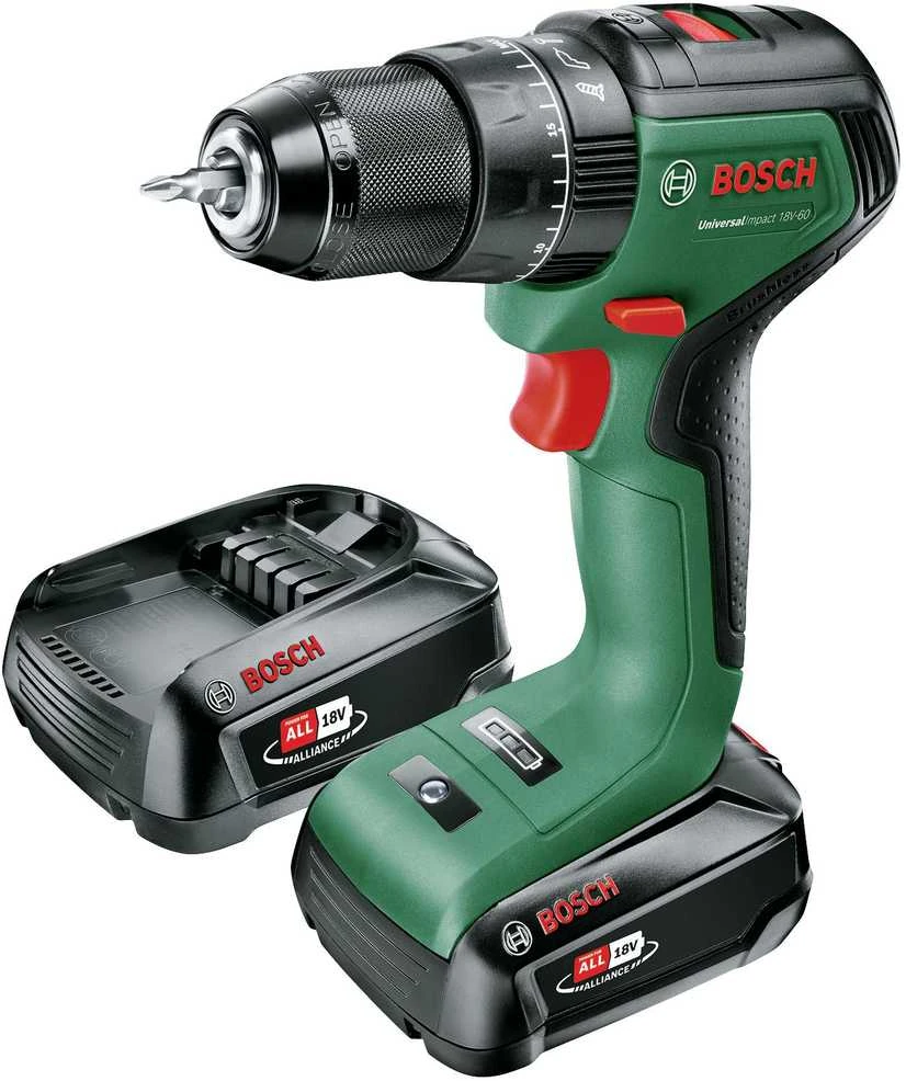 Bosch UniversalImpact18V-60,2x2 Akum.smūginis gręžtuvas