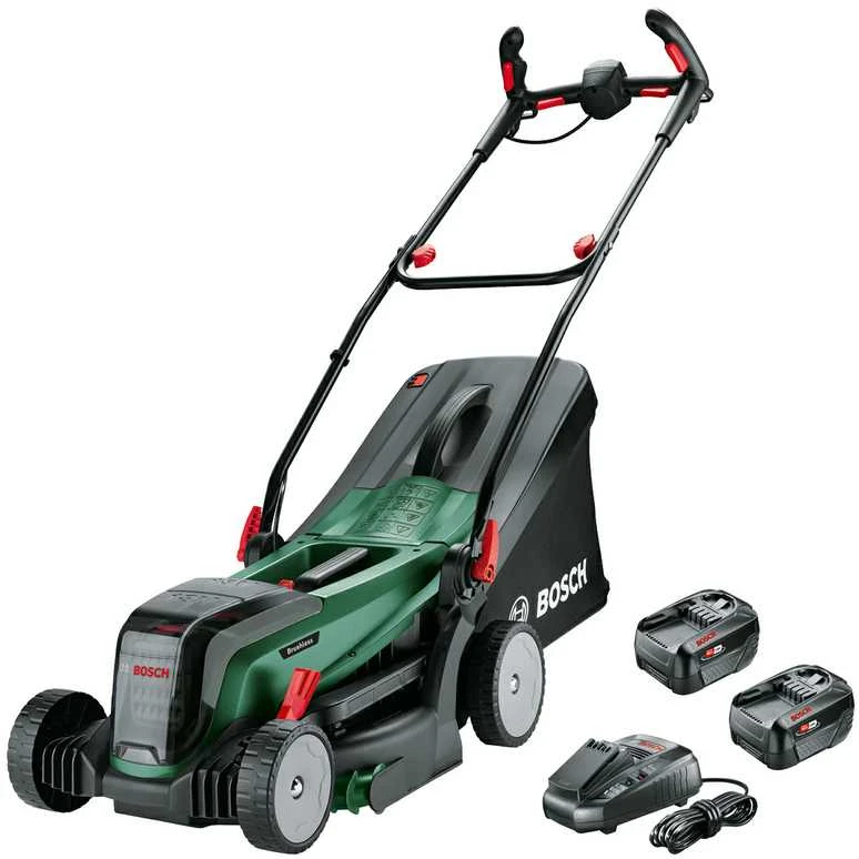 Bosch akumuliatorinė vejapjovė  UniversalRotak 2x18V-37-550, 2x4.0Ah, pilnas komplektas