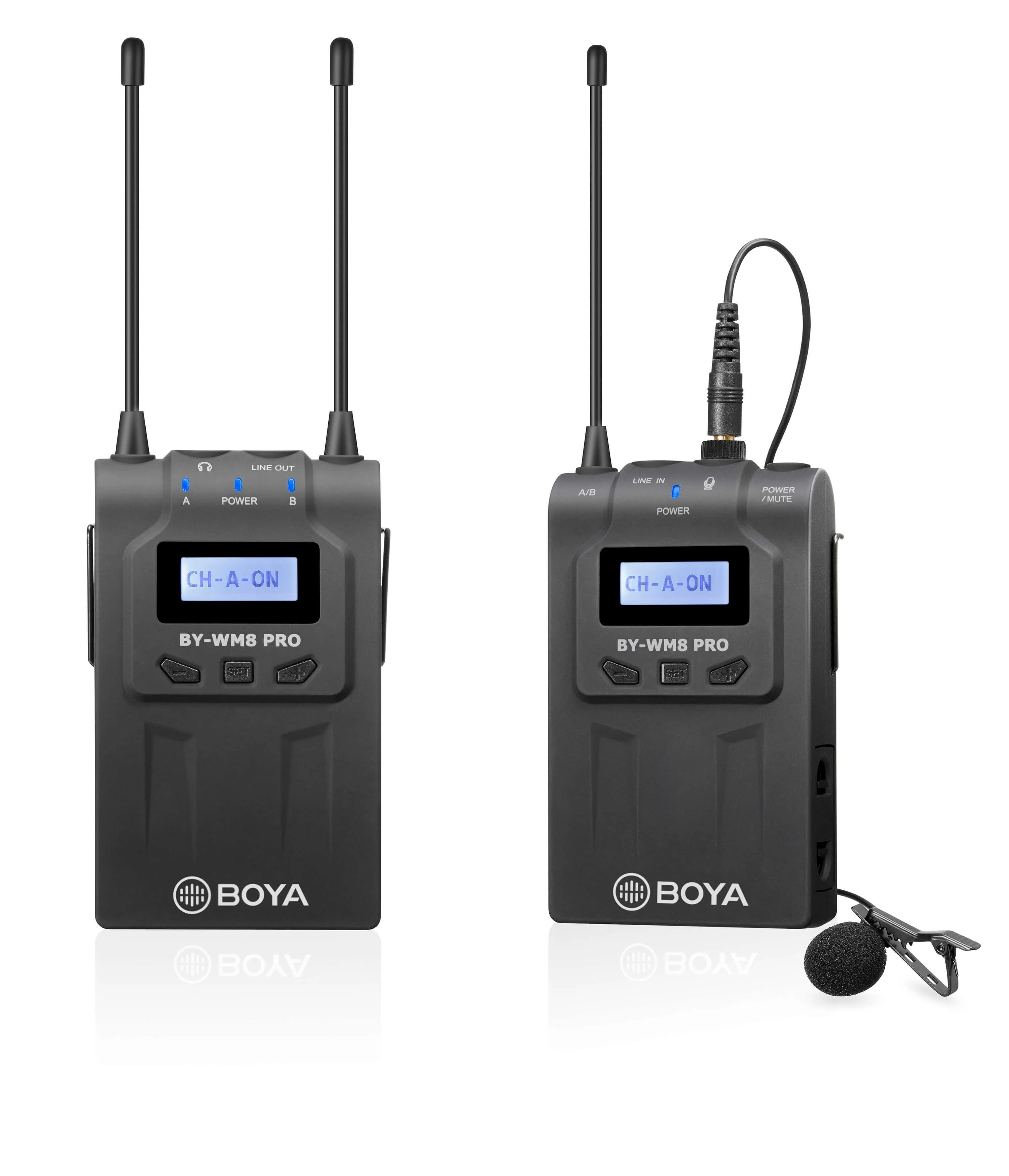 „Boya UHF Dual Lavalier“ belaidis mikrofonas BY-WM8 Pro-K1