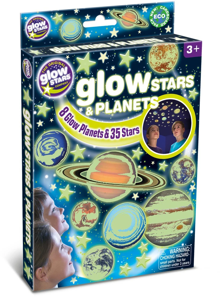 Mg Dystrybucja Tamsoje šviečiantys lipdukai Planetos ir žvaigždės