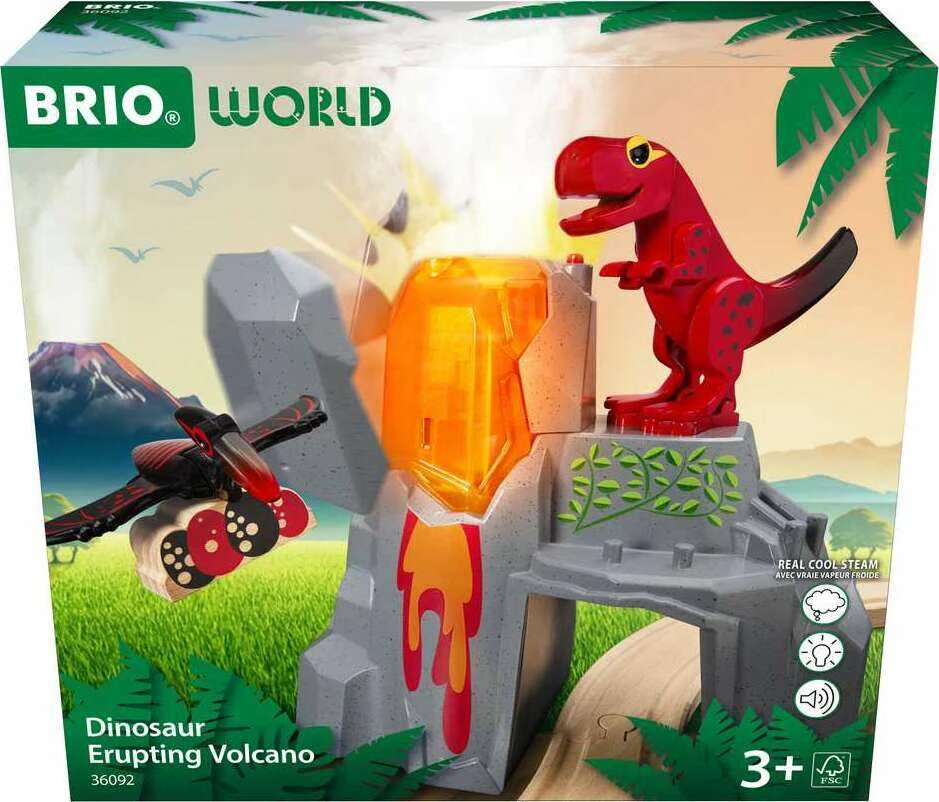 BRIO - Veikiantis ugnikalnis su dinozaurais - (36092)