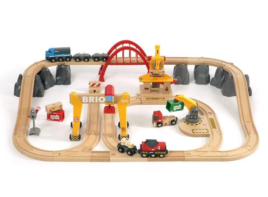 Brio Railway Brio rinkinys su traukinio bėgiais Railway deluxe, 33097