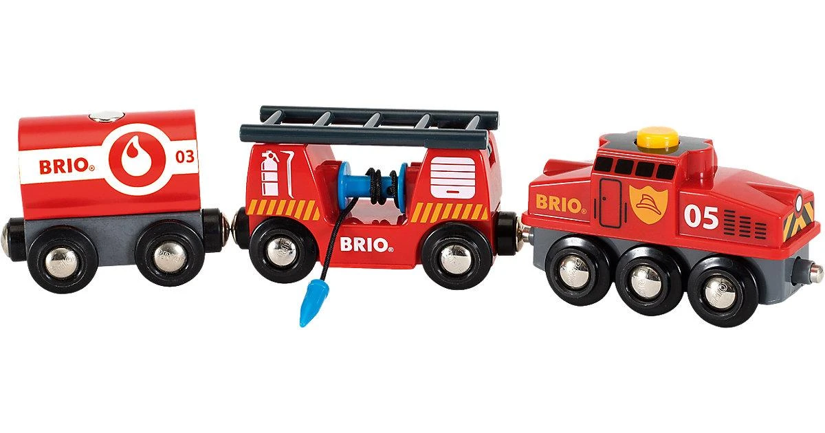 Ravensburger BRIO - Gelbėjimo ugniagesių traukinys (33844)