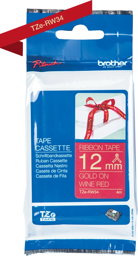 Brother BROLIS TZERW34 12 AUKSAS ANT VYNO Raudonos JUOSTAS