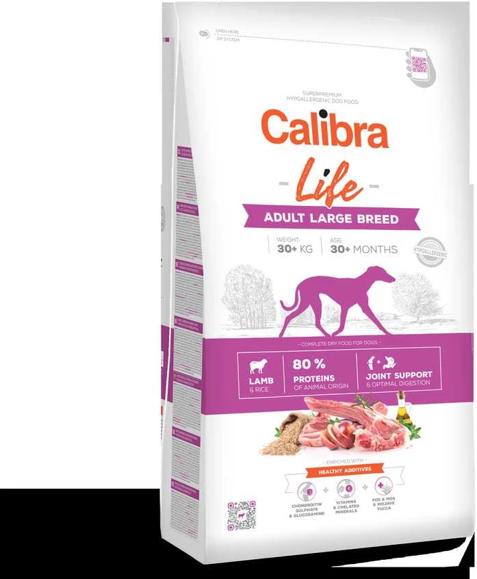 CALIBRA Dog Life Adult Large Breed ėriena - sausas šunų maistas - 12kg