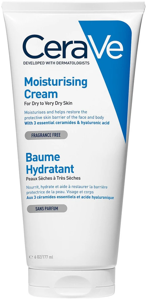 Drėkinamasis veido ir kūno kremas sausai ir labai sausai odai Cerave Moisturising Cream, 177 ml
