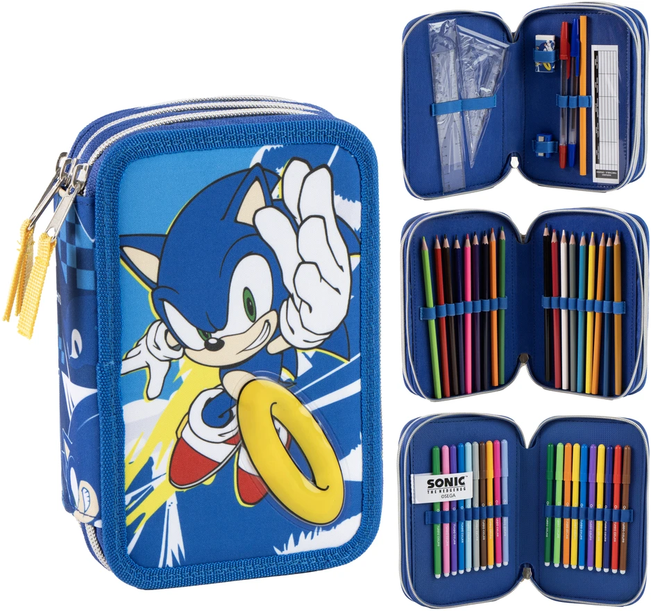 Sonic the Hedgehog užpildyta pieštukų dėžutė 3 lygis