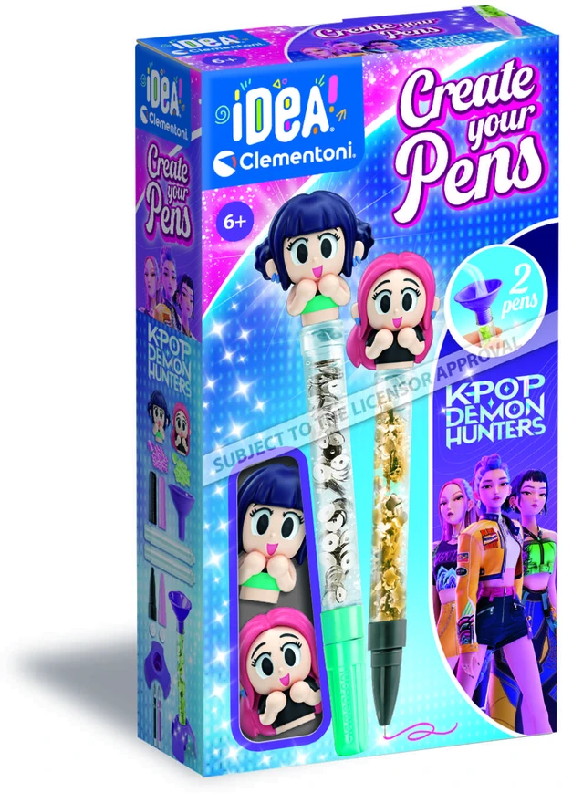 Clementoni Kūrybinis rašiklių gamybos rinkinys „K-Pop Demon Hunters“, 2 vnt.