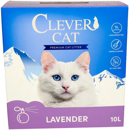 Kraikas dla kota Clever Cat żwirek dla kota levanda 10 L