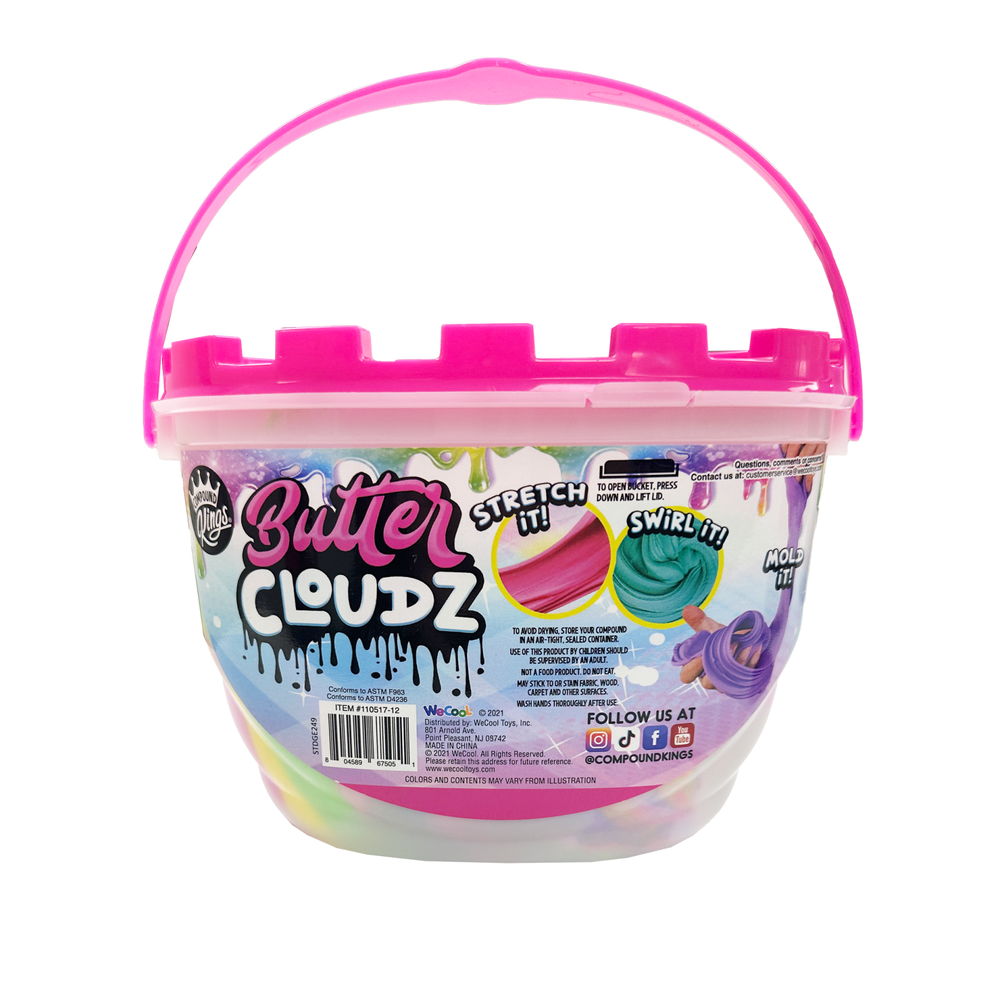 Clementoni Compound Kings – Compound Kings – Butter Cloudz 380 g, Rainbow Cotton Candy, NON SCENT (40269)