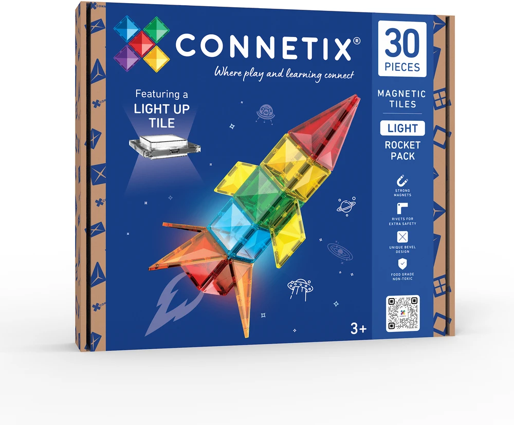 CONNETIX - Magnetinix konstruktorius šviesos raketa, 30d.