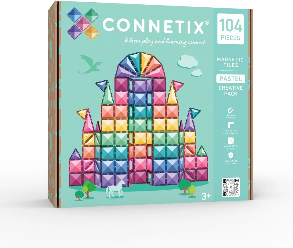 CONNETIX - Magnetinis konstruktorius, Pastel creative pack, 104d.