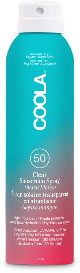 "Coola Classic Body" organinis apsauginis purškiklis nuo saulės Spf50 Guava Mango 177ml