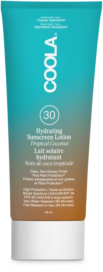 Coola Hydrating Sunscreen Lotion SPF 30 Tropical Coconut kūno losjonas nuo saulės, 148 ml