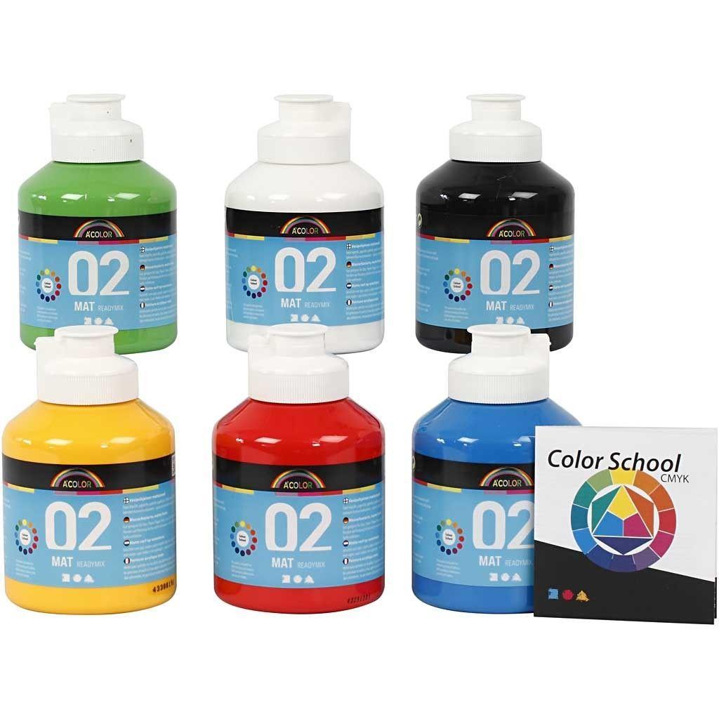 Creative Toys A-Color – Akriliniai dažai – Matiniai – 6 x 500 ml (32132)
