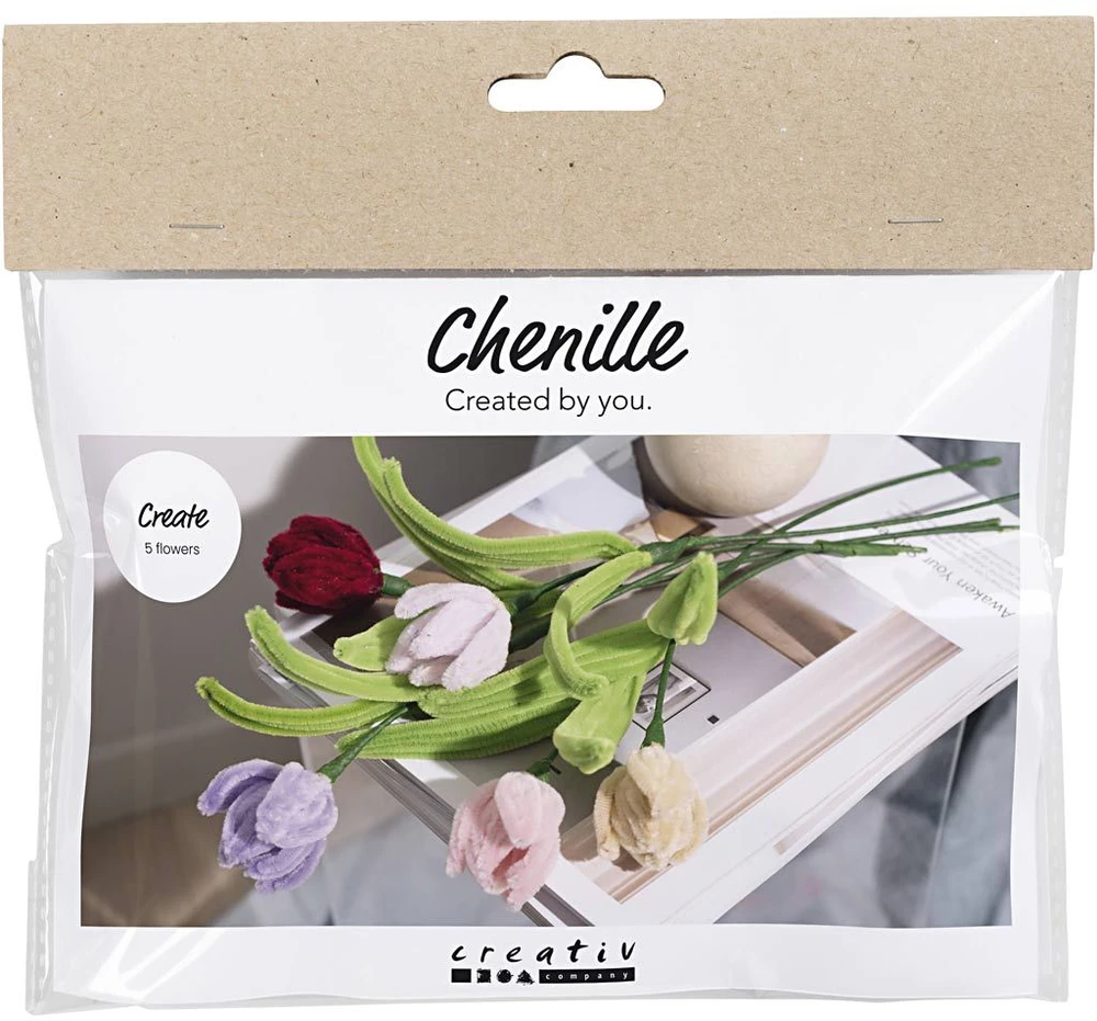 DIY Kit - Šenilinės gėlės