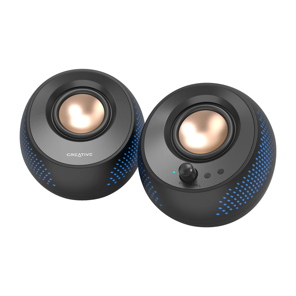 Kompiuterio kolonėlės Creative Pebble X - 2.0 USB-C kolonėlės su pritaikomu RGB apšvietimu