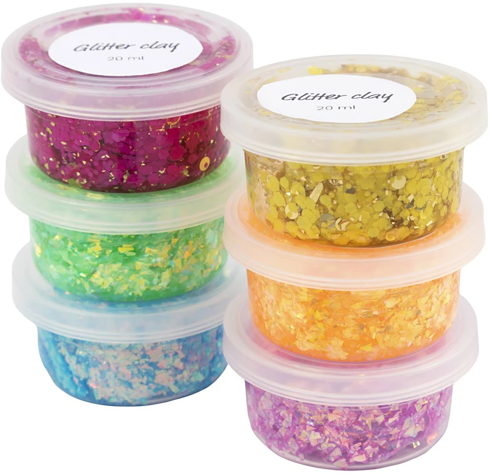 „Creativ Company“ – blizgučių molis, 6 vnt. (78746)