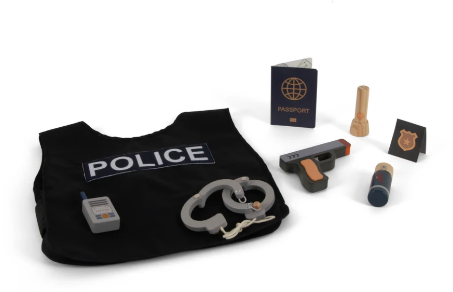 Dantoy - Policininko žaidimų rinkinys iš medžio, 7 dalių (5714)