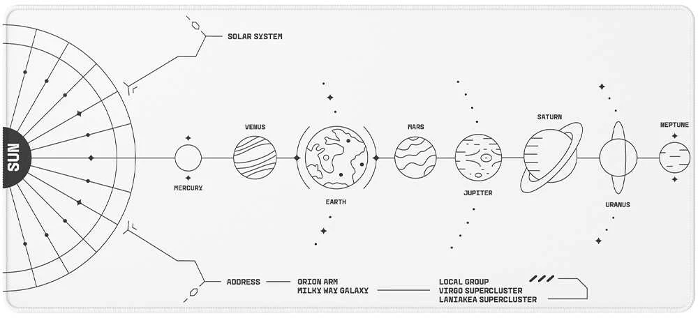 Kilimėlis Dark Project Tamsus Terra Nova Baltas XL projektas