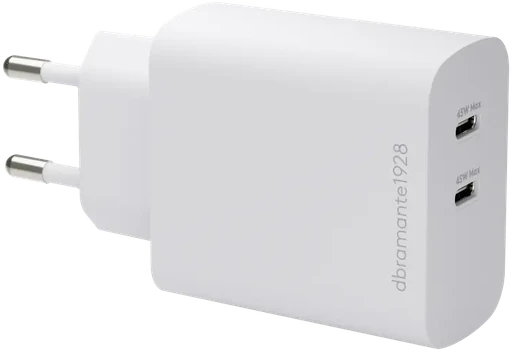 Dbramante1928 - ES sieninis įkroviklis - 2xUSB-C 45W - baltas