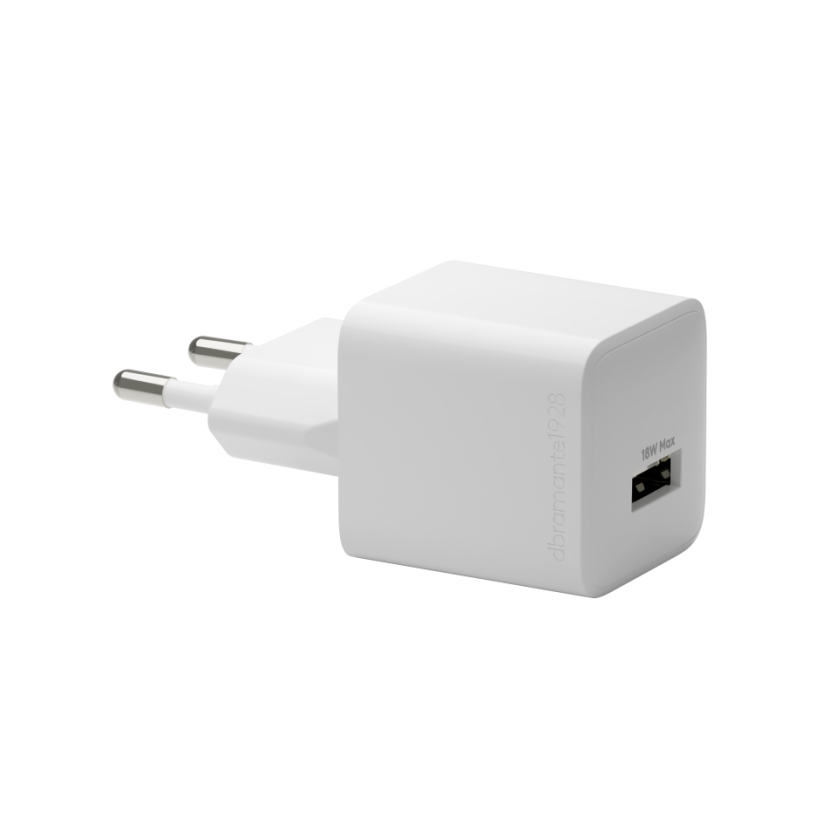 dbramante1928 - Įkrovimas - Sieninis įkroviklis GaN - USB-A 18W EU - Baltas