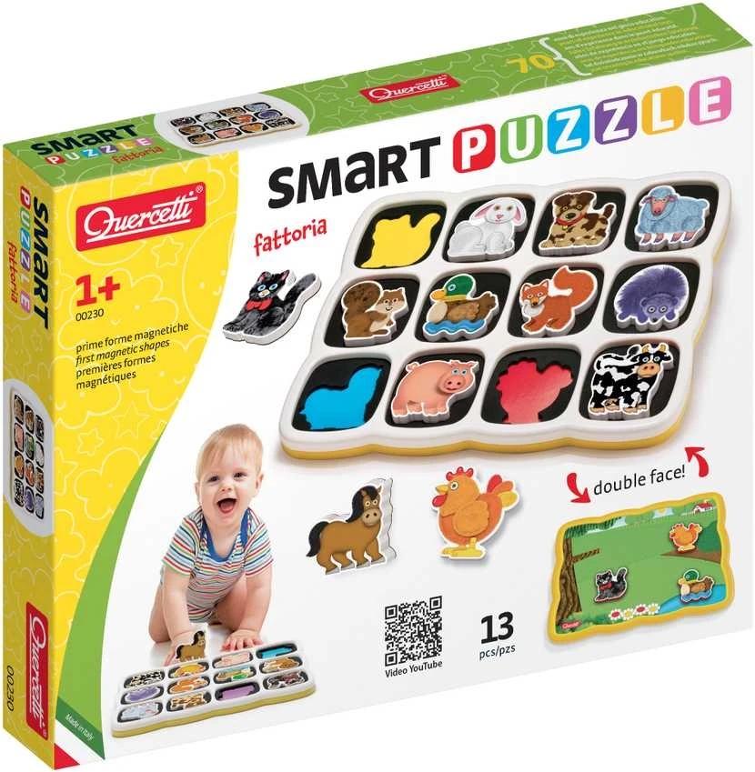Quercetti Smart Puzzle Magnetico - Edukacinis Žaislas I